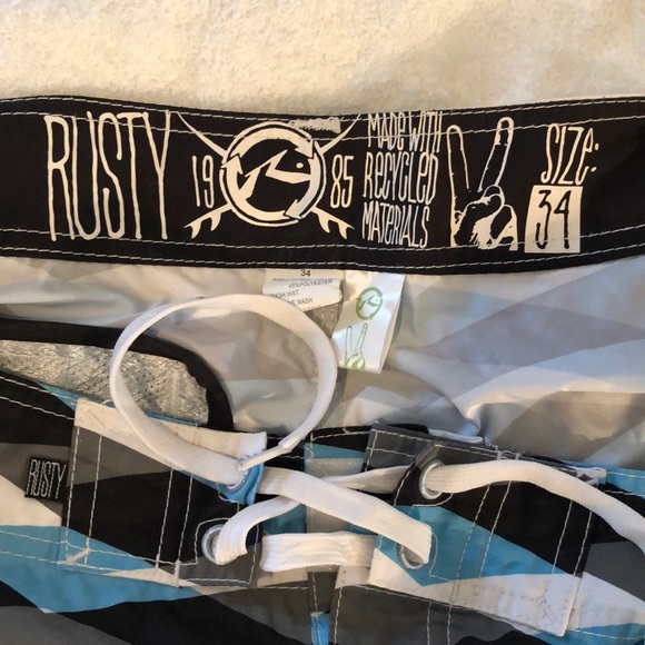 Rusty Men’s Board Shorts Size 34 - Picture 8 of 9